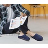 KuaiLu Mens Slippers Orthopedic Arch Support Suede Fluff Plush Home Shoes(Blue)