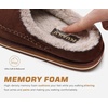 KuaiLu Mens Slippers Orthopedic Arch Support Suede Fluff Plush Home Shoes(Brown)