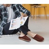 KuaiLu Mens Slippers Orthopedic Arch Support Suede Fluff Plush Home Shoes(Brown)