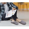 KuaiLu Mens Slippers Orthopedic Arch Support Suede Fluff Plush Home Shoes(Grey)
