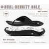 KuaiLu Recovery Flip Flops for Women Sport Thong Sandals(All Black（go One Size Up）)