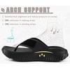 KuaiLu Recovery Flip Flops for Women Sport Thong Sandals(All Black（go One Size Up）)