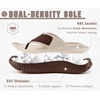 KuaiLu Recovery Flip Flops for Women Sport Thong Sandals(Beige Brown（go One Size Up）)