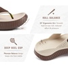 KuaiLu Recovery Flip Flops for Women Sport Thong Sandals(Beige Brown（go One Size Up）)