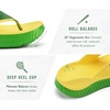 KuaiLu Recovery Flip Flops for Women Sport Thong Sandals(Yellow Green（go One Size Up）)