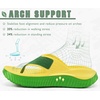 KuaiLu Recovery Flip Flops for Women Sport Thong Sandals(Yellow Green（go One Size Up）)