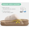 KuaiLu Womens Arch Support Slides Slippers Indoor Outdoor Casual Outfits(Beige)