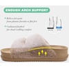 KuaiLu Womens Arch Support Slides Slippers Indoor Outdoor Casual Outfits(Camel Brown (Tip Dyeing))
