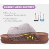 KuaiLu Womens Arch Support Slides Slippers Indoor Outdoor Casual Outfits(Coffee Brown (Tip Dyeing))