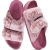 KuaiLu Womens Arch Support Slides Slippers Indoor Outdoor Casual Outfits(Lovely Pink (Tip Dyeing))