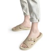 KuaiLu Womens Fashion Orthotic Slides Arch Support Slip On Walking Sandals(Beige)