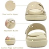 KuaiLu Womens Fashion Orthotic Slides Arch Support Slip On Walking Sandals(Beige)