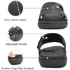 KuaiLu Womens Fashion Orthotic Slides Arch Support Slip On Walking Sandals(Black)