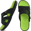 KuaiLu Womens Fashion Orthotic Slides Arch Support Slip On Walking Sandals(Green)