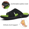 KuaiLu Womens Fashion Orthotic Slides Arch Support Slip On Walking Sandals(Green)