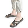 KuaiLu Womens Fashion Orthotic Slides Arch Support Slip On Walking Sandals(Grey)