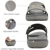 KuaiLu Womens Fashion Orthotic Slides Arch Support Slip On Walking Sandals(Grey)