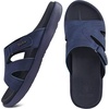 KuaiLu Womens Fashion Orthotic Slides Arch Support Slip On Walking Sandals(Navy Blue)