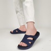 KuaiLu Womens Fashion Orthotic Slides Arch Support Slip On Walking Sandals(Navy Blue)