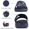 KuaiLu Womens Fashion Orthotic Slides Arch Support Slip On Walking Sandals(Navy Blue)