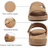 KuaiLu Womens Fashion Orthotic Slides Arch Support Slip On Walking Sandals(Nude)
