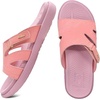 KuaiLu Womens Fashion Orthotic Slides Arch Support Slip On Walking Sandals(Pink)