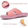 KuaiLu Womens Fashion Orthotic Slides Arch Support Slip On Walking Sandals(Pink)