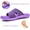 KuaiLu Womens Fashion Orthotic Slides Arch Support Slip On Walking Sandals(Purple)