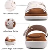 KuaiLu Womens Fashion Orthotic Slides Arch Support Slip On Walking Sandals(White Khaki)