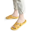 KuaiLu Womens Fashion Orthotic Slides Arch Support Slip On Walking Sandals(Yellow)