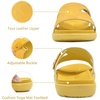 KuaiLu Womens Fashion Orthotic Slides Arch Support Slip On Walking Sandals(Yellow)