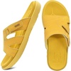 KuaiLu Womens Fashion Orthotic Slides Arch Support Slip On Walking Sandals(Yellow)