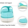 KuaiLu Womens Flip Flops Arch Support Yoga Mat Cushioned Thong Sandals(Aqua Blue)