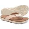 KuaiLu Womens Flip Flops Arch Support Yoga Mat Cushioned Thong Sandals(Beige White)