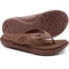 KuaiLu Womens Flip Flops Arch Support Yoga Mat Cushioned Thong Sandals(Coffee Brown)