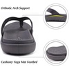 KuaiLu Womens Flip Flops Arch Support Yoga Mat Cushioned Thong Sandals(Elegant Grey)