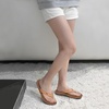 KuaiLu Womens Flip Flops Arch Support Yoga Mat Cushioned Thong Sandals(Khaki)