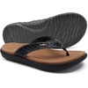 KuaiLu Womens Flip Flops Arch Support Yoga Mat Cushioned Thong Sandals(Khaki Black)