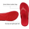 KuaiLu Womens Flip Flops Arch Support Yoga Mat Cushioned Thong Sandals(Pure Red)