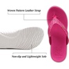 KuaiLu Womens Flip Flops Arch Support Yoga Mat Cushioned Thong Sandals(Rose White)