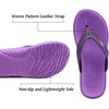 KuaiLu Womens Flip Flops Arch Support Yoga Mat Cushioned Thong Sandals(Violet Purple)
