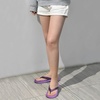 KuaiLu Womens Flip Flops Arch Support Yoga Mat Cushioned Thong Sandals(Violet Purple)