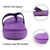 KuaiLu Womens Flip Flops Arch Support Yoga Mat Cushioned Thong Sandals(Violet Purple)