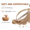 KuaiLu Women’s Rhinestone Flip Flops Arch Support Yoga Mat Cushion Sandals(Beige)