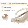 KuaiLu Women’s Rhinestone Flip Flops Arch Support Yoga Mat Cushion Sandals(Beige White)