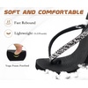 KuaiLu Women’s Rhinestone Flip Flops Arch Support Yoga Mat Cushion Sandals(Black)
