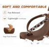 KuaiLu Women’s Rhinestone Flip Flops Arch Support Yoga Mat Cushion Sandals(Brown)