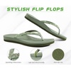 KuaiLu Women’s Rhinestone Flip Flops Arch Support Yoga Mat Cushion Sandals(Green)