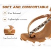 KuaiLu Women’s Rhinestone Flip Flops Arch Support Yoga Mat Cushion Sandals(Khaki)