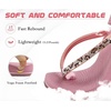 KuaiLu Women’s Rhinestone Flip Flops Arch Support Yoga Mat Cushion Sandals(Pink)